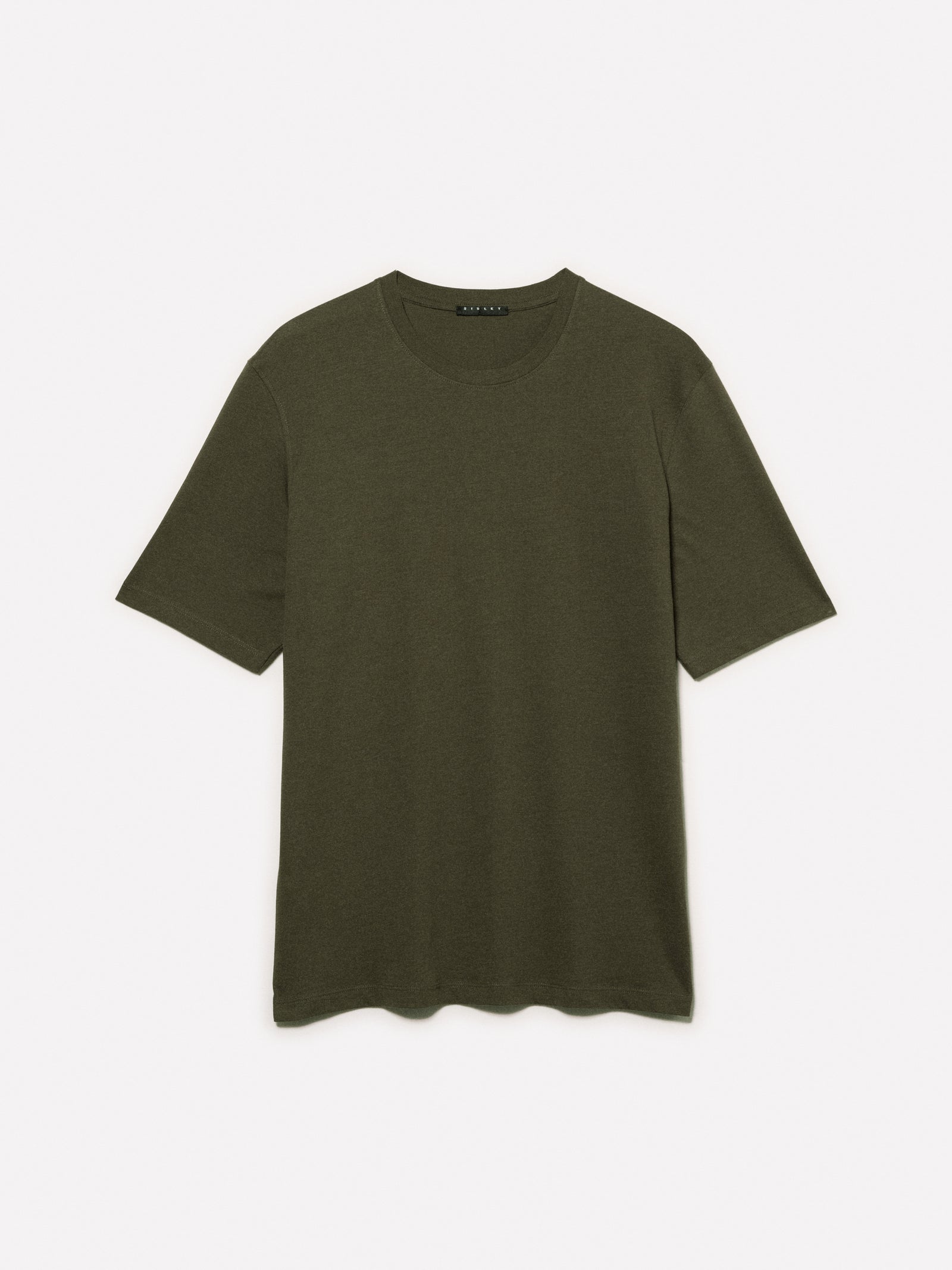 T-shirt a maniche corte regular fit verde oliva da uomo verde scuro | Sisley Outlet