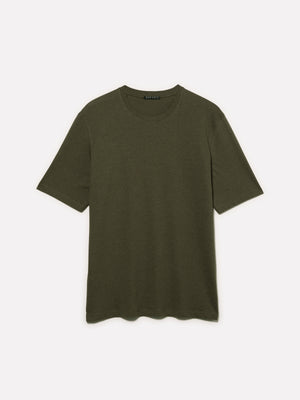 T-shirt a maniche corte regular fit verde oliva