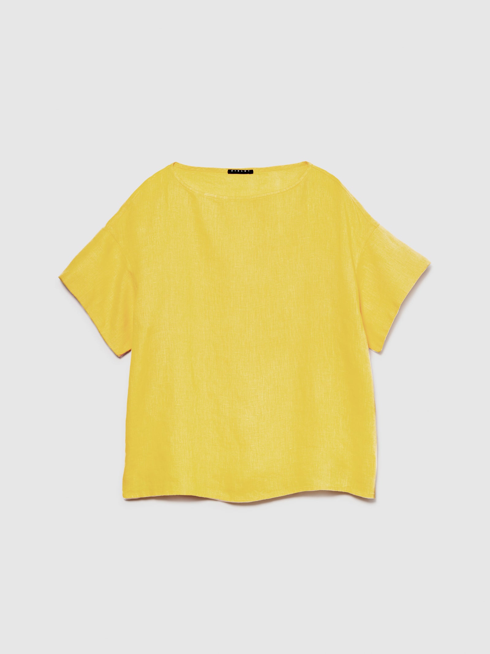 Blusa 100% lino da donna giallo | Sisley Outlet