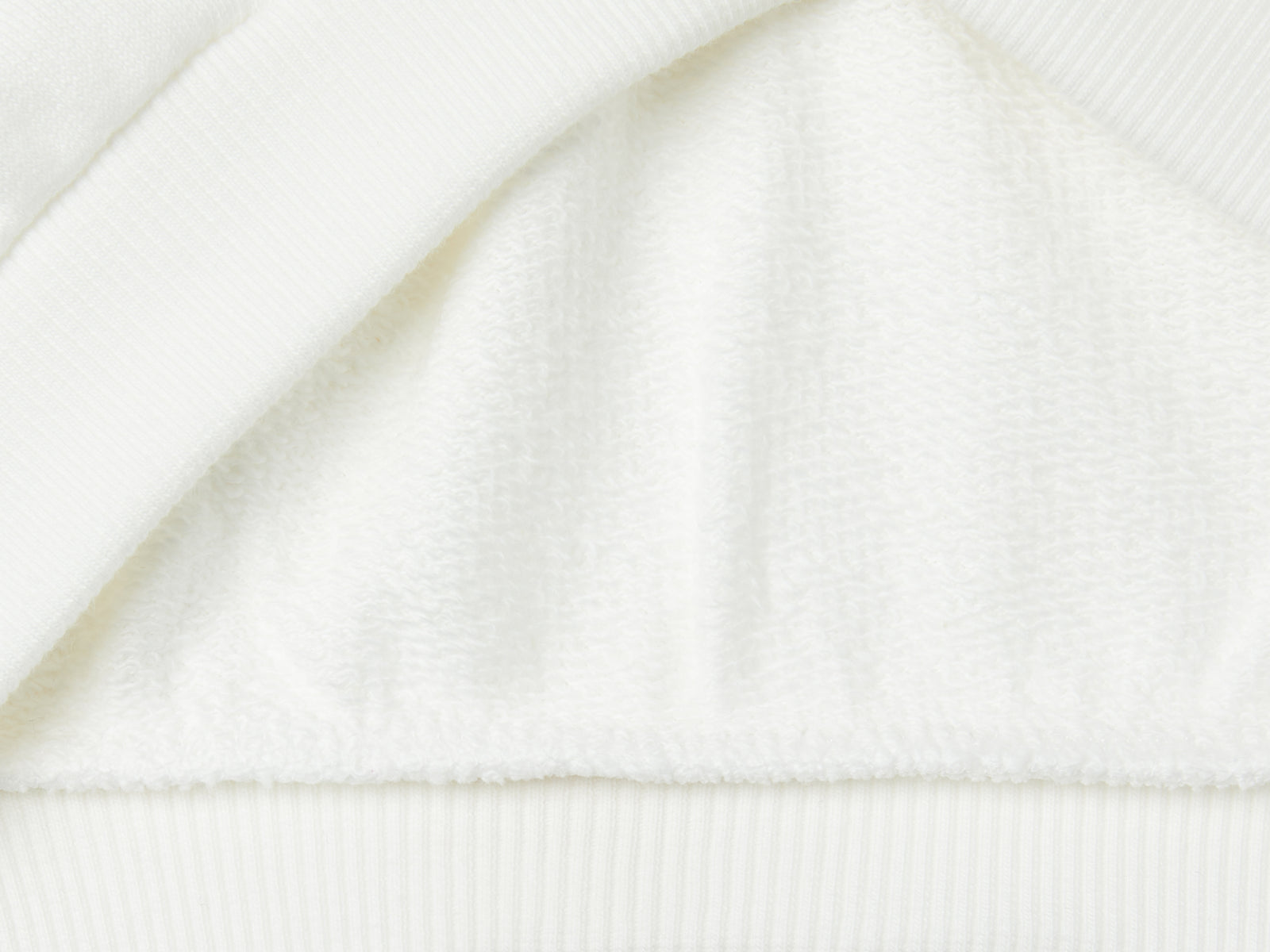 Felpa con cappuccio 100% cotone da bambina bianco panna 3 | Benetton Outlet
