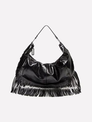 Borsa a spalla con frange