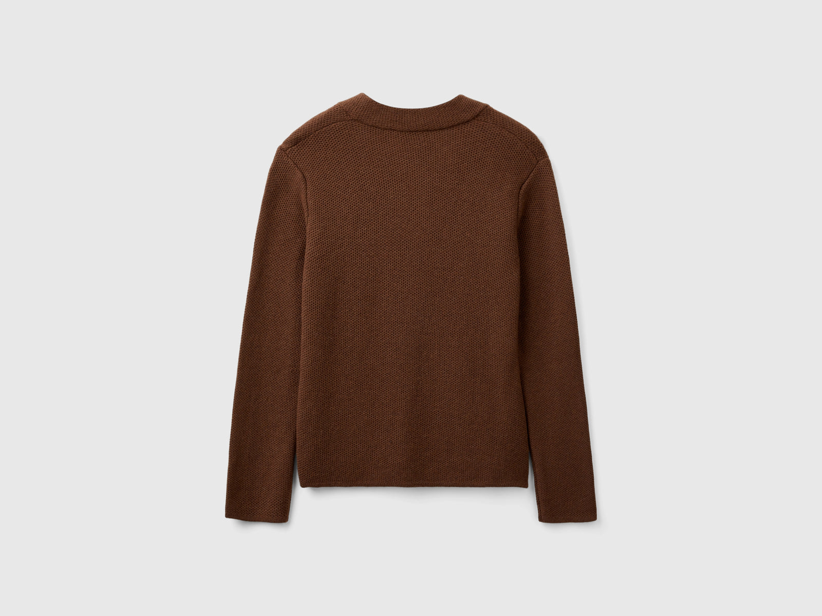Giacca in maglia misto lana e cashmere da donna marrone scuro 2 | Benetton Outlet