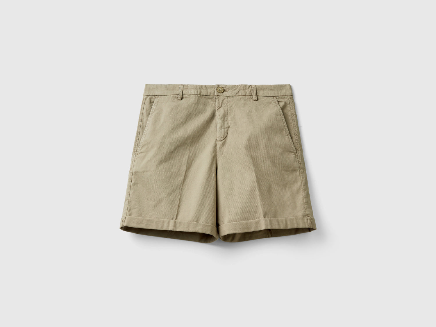Bermuda in cotone stretch da donna beige | Benetton Outlet