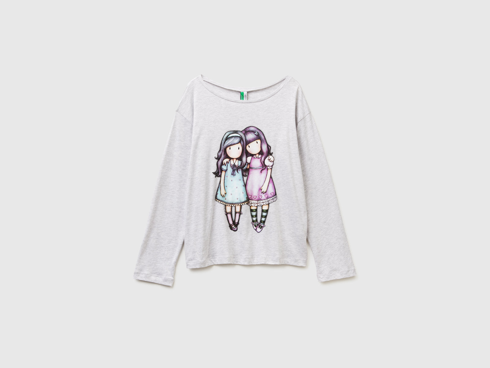 Maglia con stampa ©Santoro Gorjuss da donna grigio chiaro | Benetton Outlet