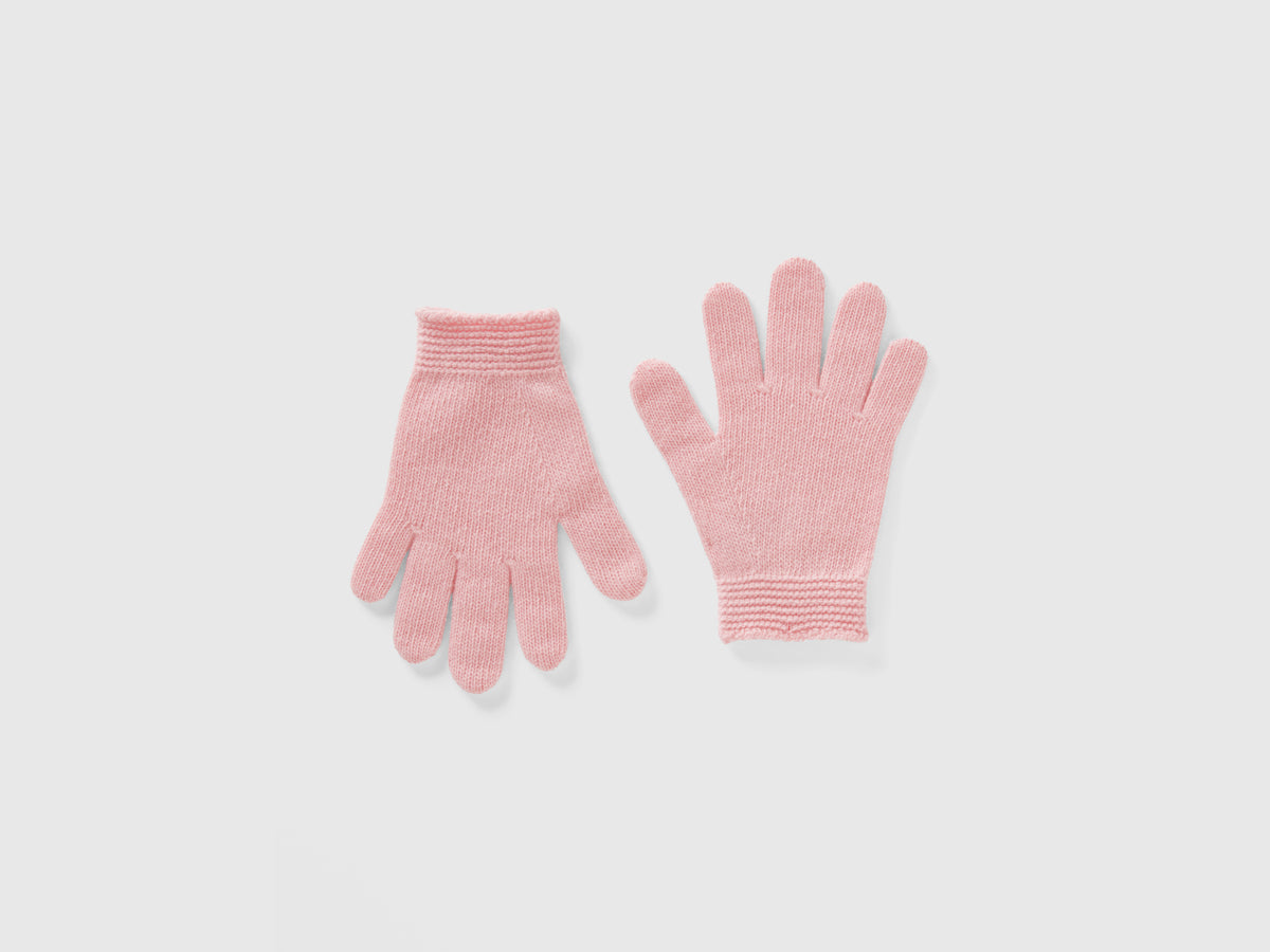 Guanti in misto lana stretch
