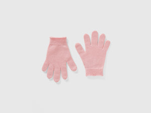 Guanti in misto lana stretch