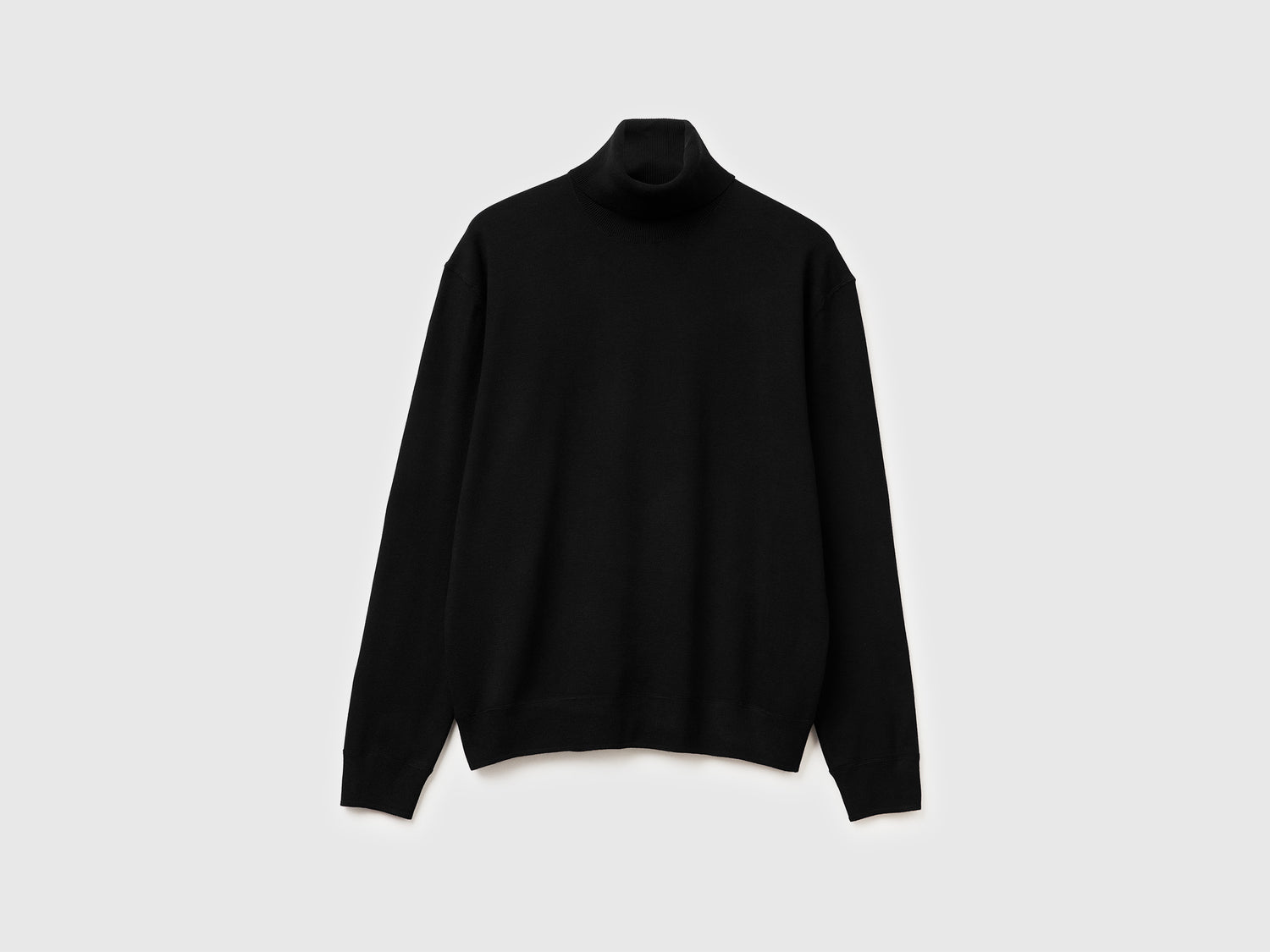 Dolcevita in misto viscosa da uomo nero | Benetton Outlet