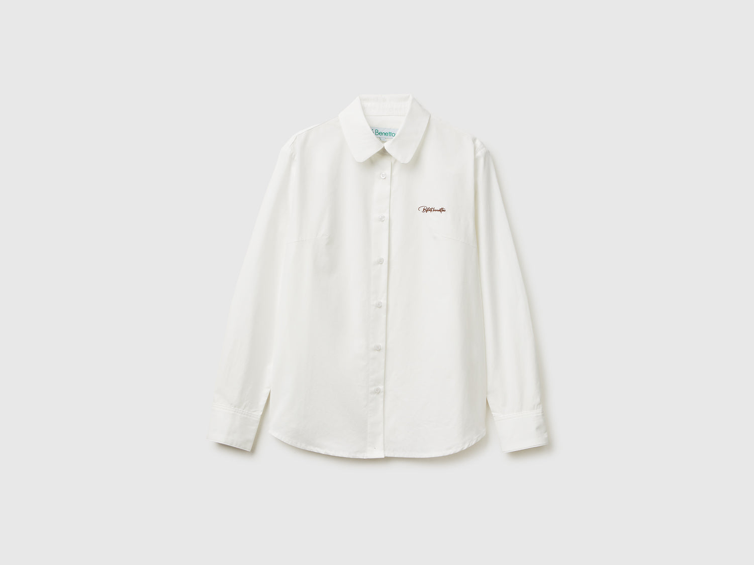 Camicia 100% cotone da donna bianco | Benetton Outlet