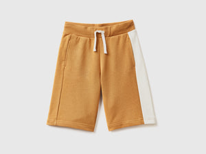 Pantaloni corti in felpa di puro cotone