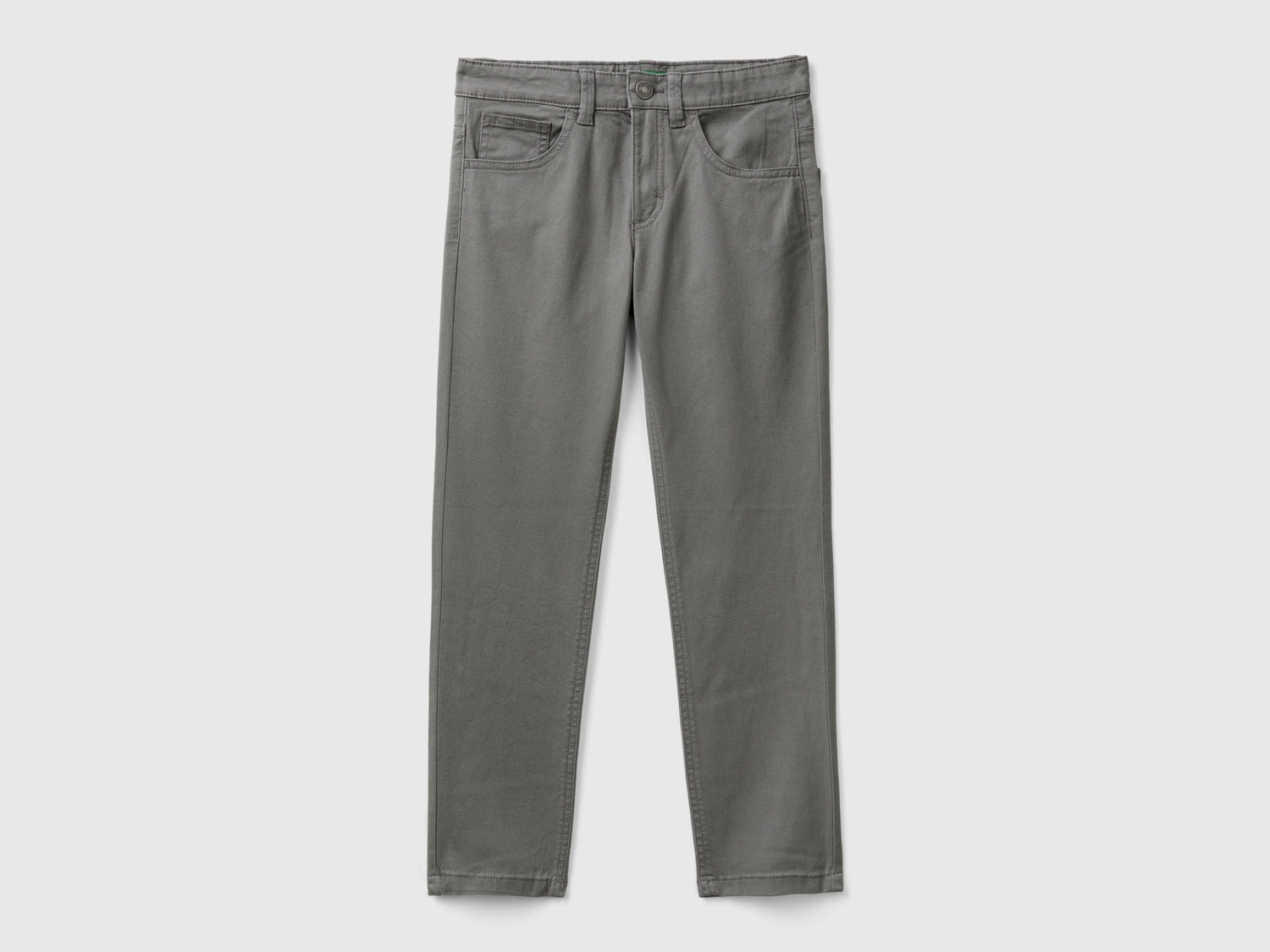 Slim fit five pocket trousers da bambino grigio scuro | Benetton Outlet