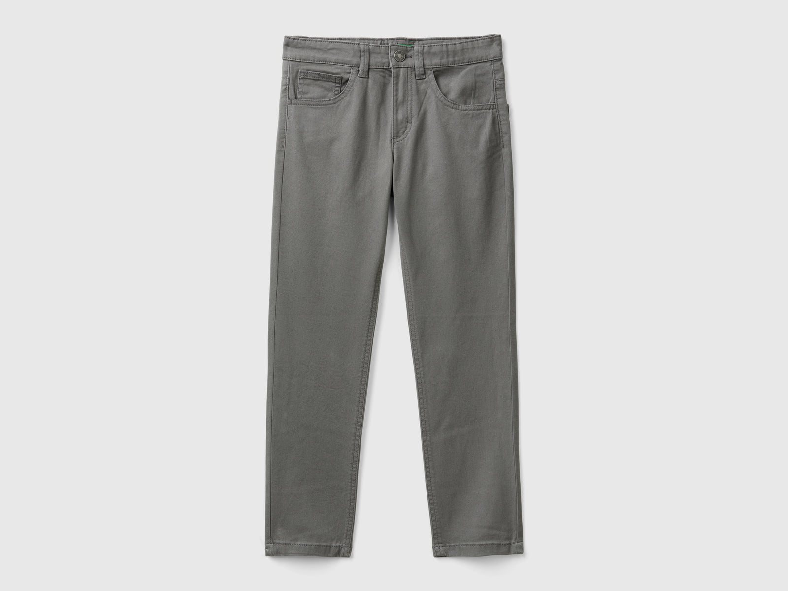 Slim fit five pocket trousers da bambino grigio scuro | Benetton Outlet