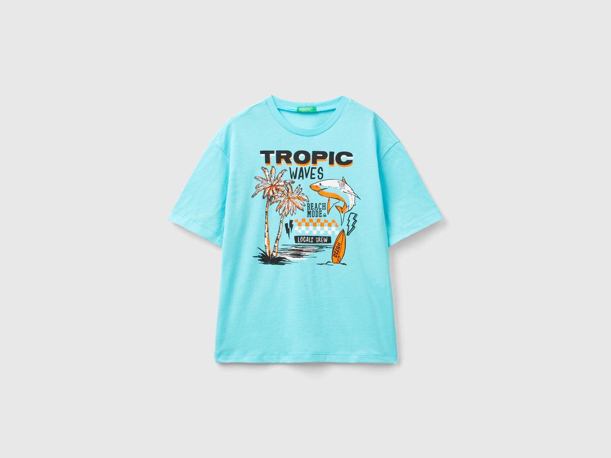 T-shirt over fit con stampa