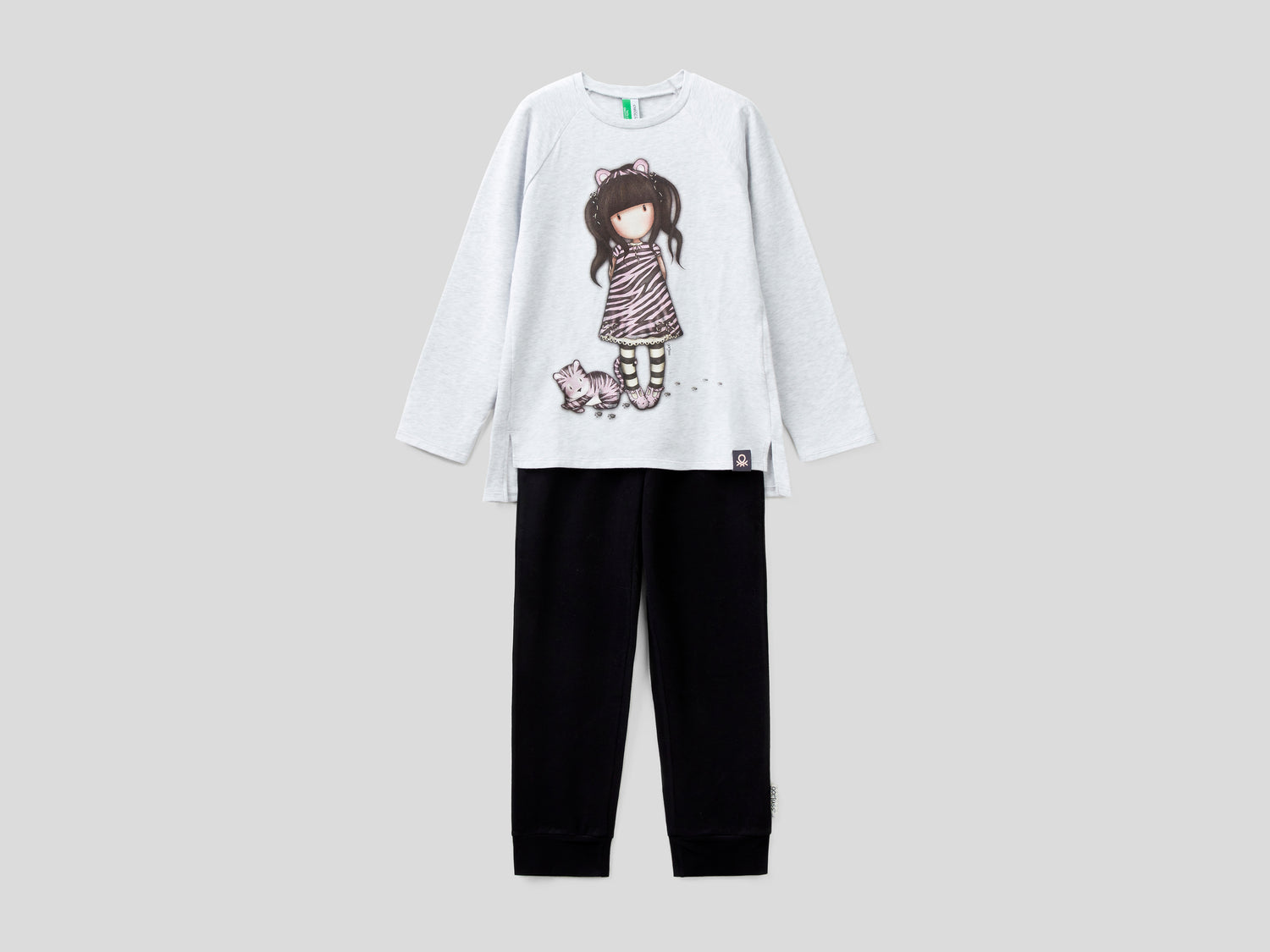 Pigiama Gorjuss in caldo cotone stretch da bambina bianco panna | Benetton Outlet