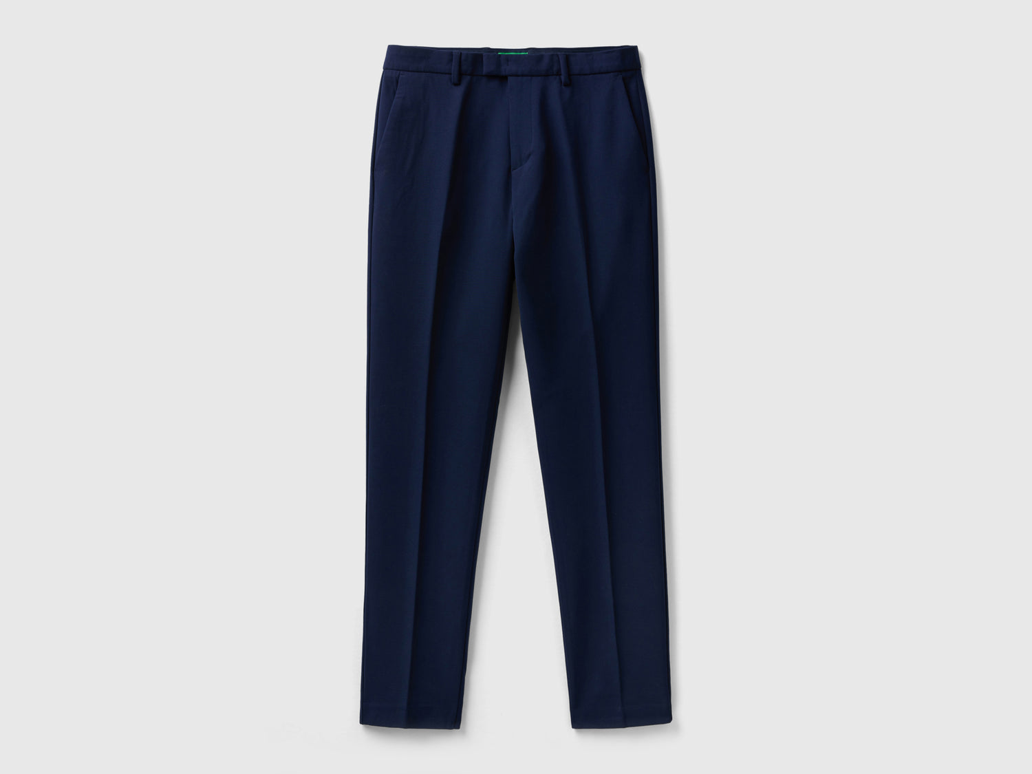 Pantaloni fluidi slim fit da uomo blu scuro | Benetton Outlet