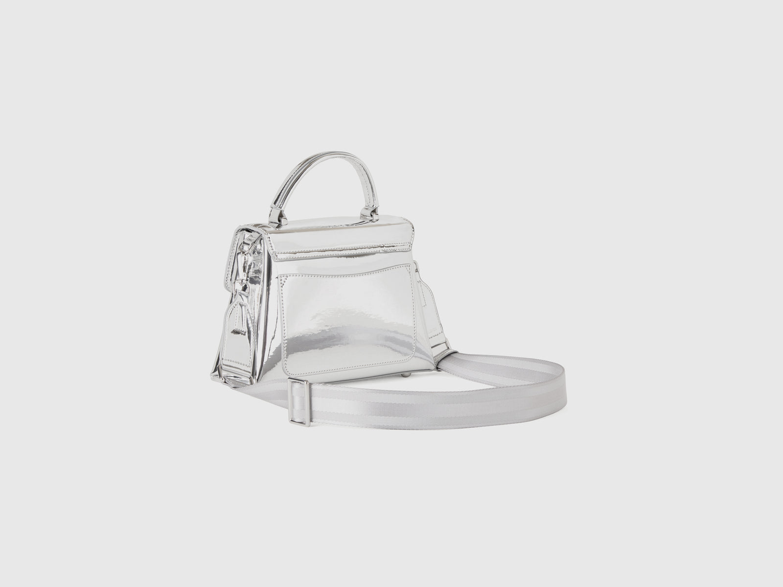 Borsa lucido da donna argento 2 | Benetton Outlet