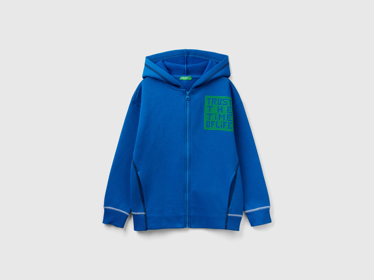 Calda felpa over fit con zip