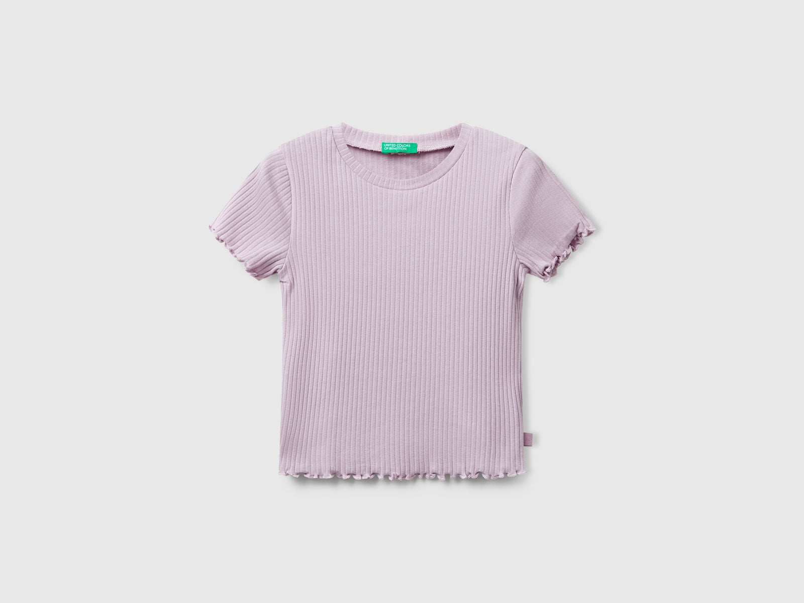 T-shirt a manica corta da bambina lavanda | Benetton Outlet