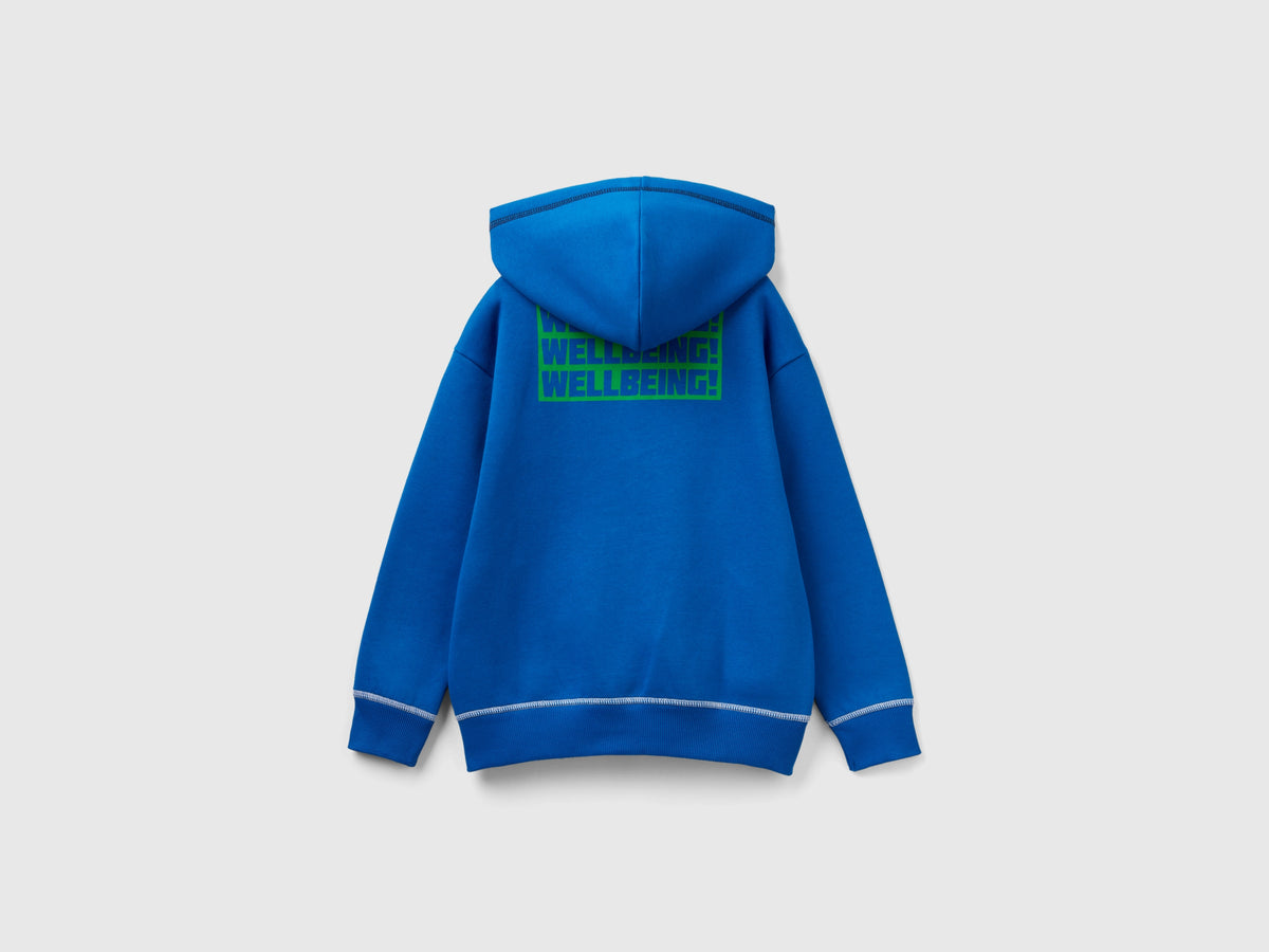 Calda felpa over fit con zip