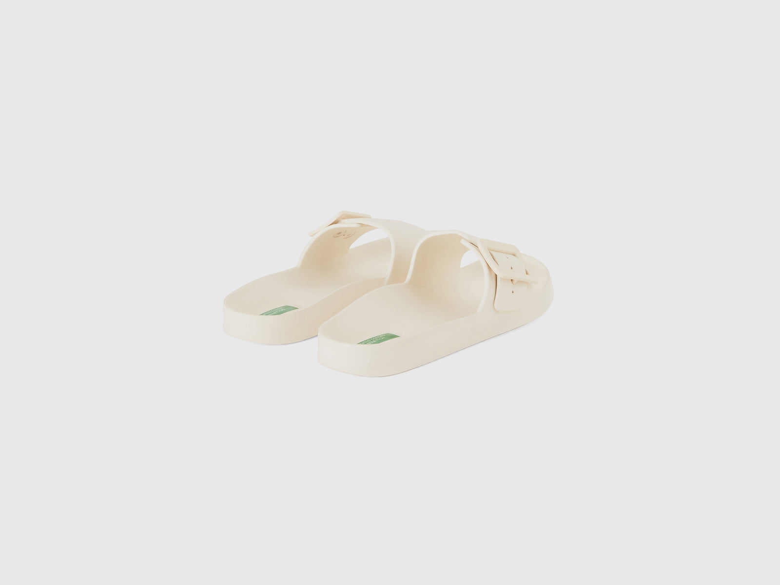 Ciabatte con fascia e cinturino da donna bianco panna 2 | Benetton Outlet