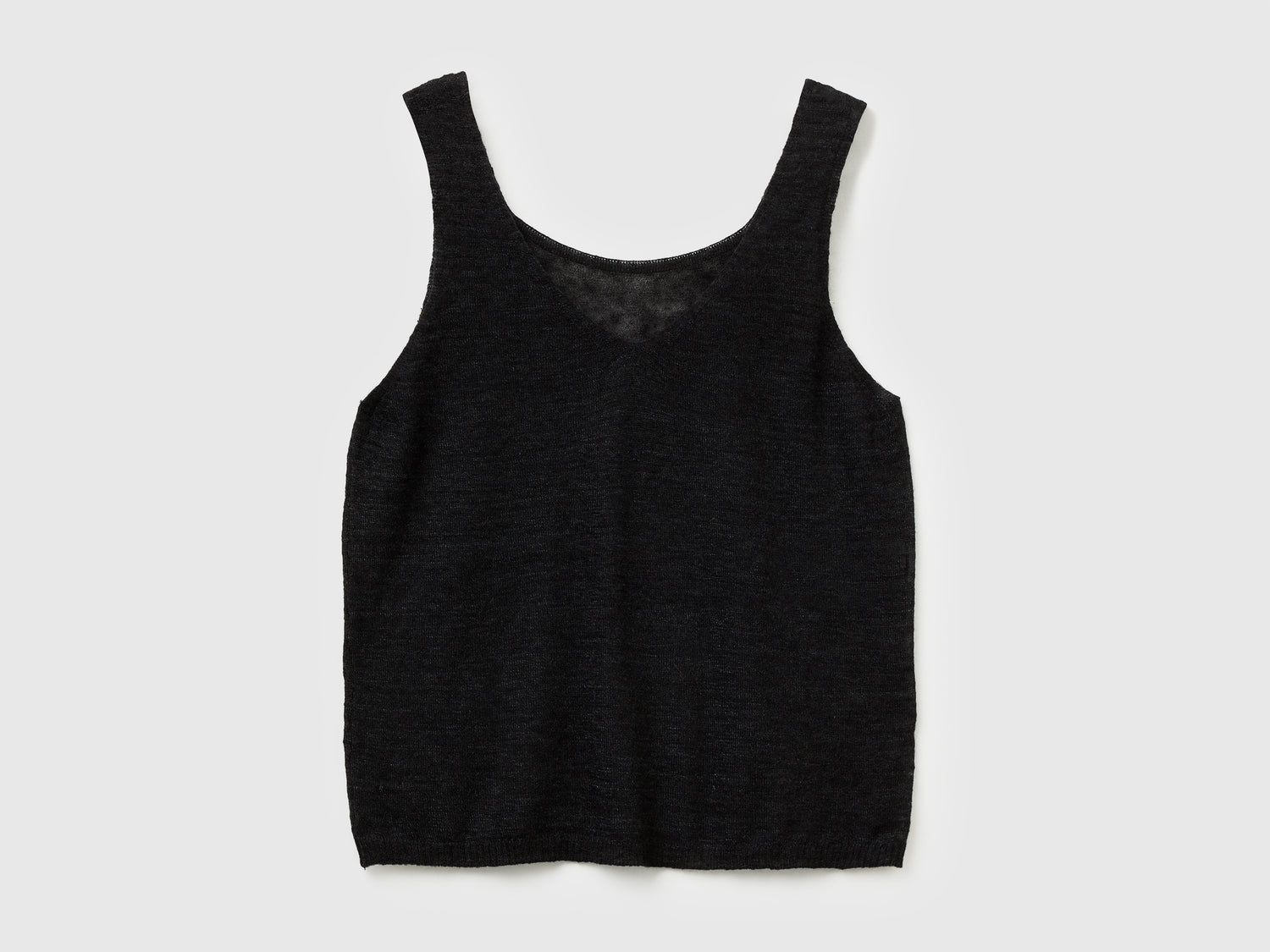 Canotta reversibile in misto alpaca da donna grigio scuro | Benetton Outlet