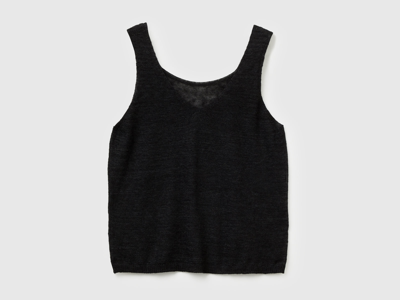 Canotta reversibile in misto alpaca da donna grigio scuro | Benetton Outlet