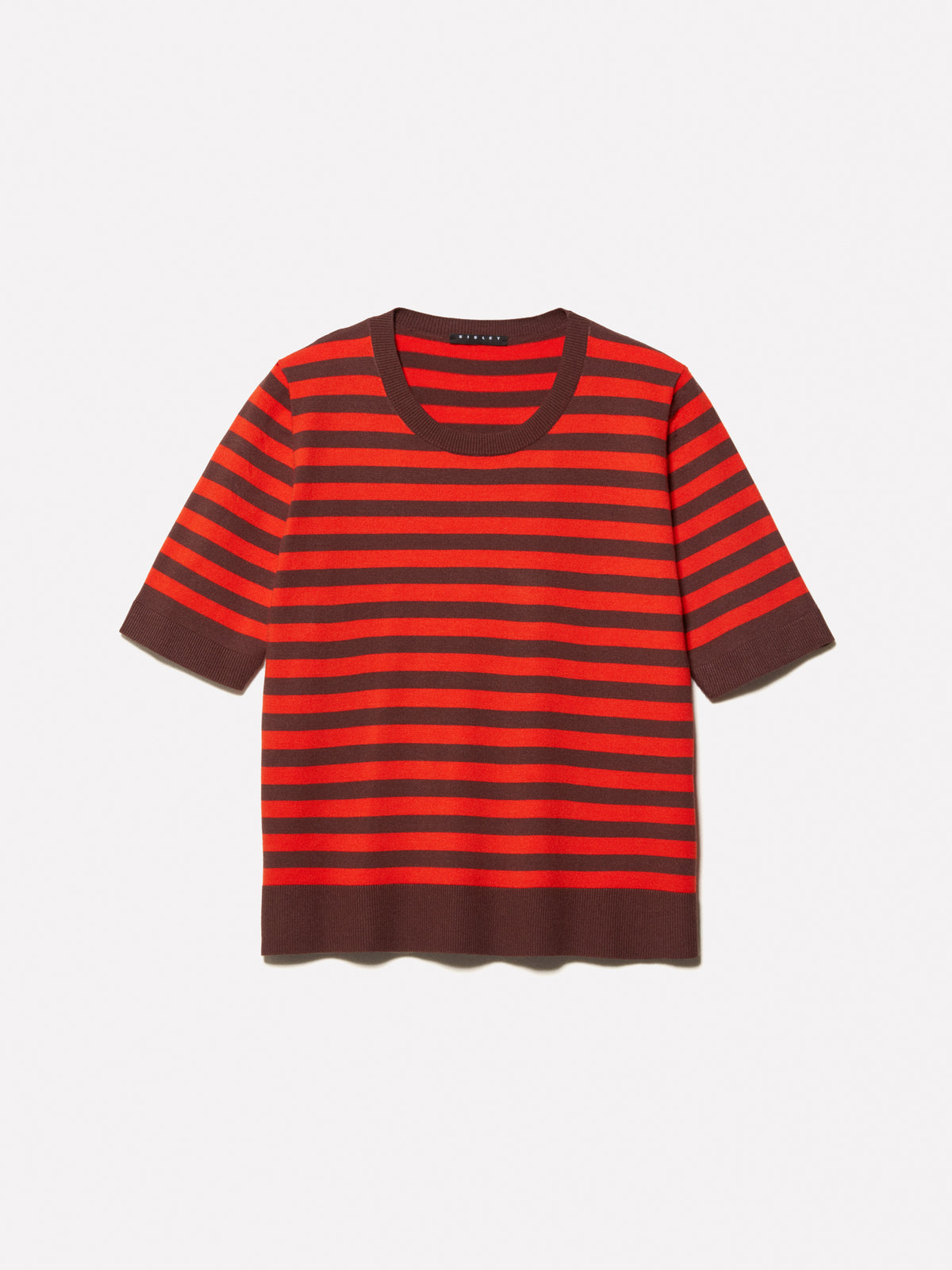 Maglia a righe arancioni e