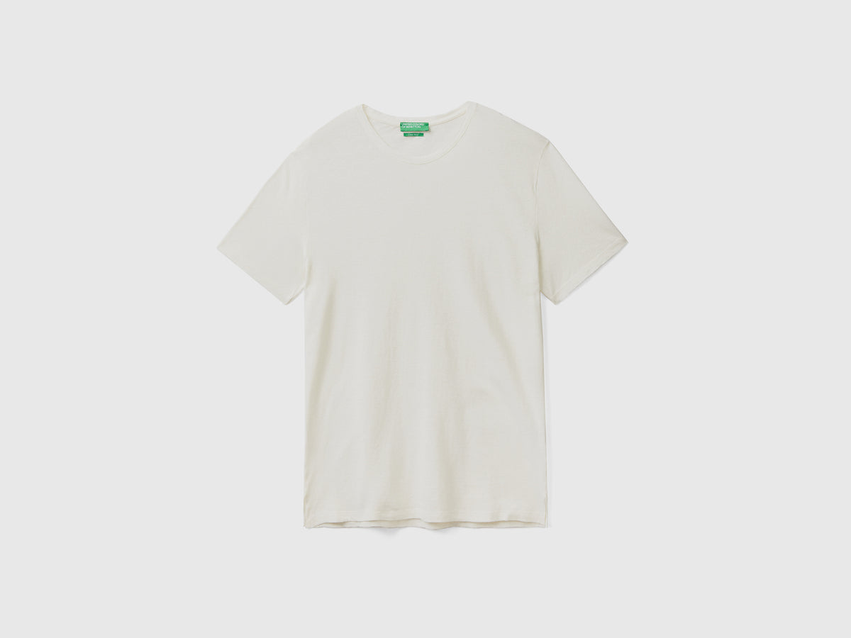 T-shirt girocollo a manica corta in morbido e leggero