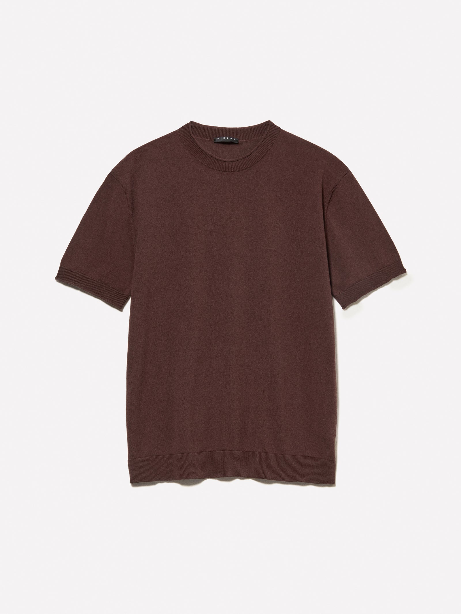 Maglia marrone a maniche corte da uomo marrone scuro | Sisley Outlet