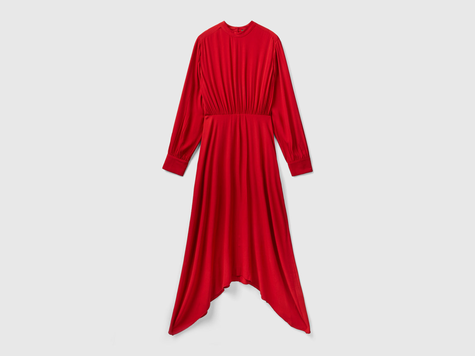 Vestito lungo 100% viscosa da donna rosso | Benetton Outlet