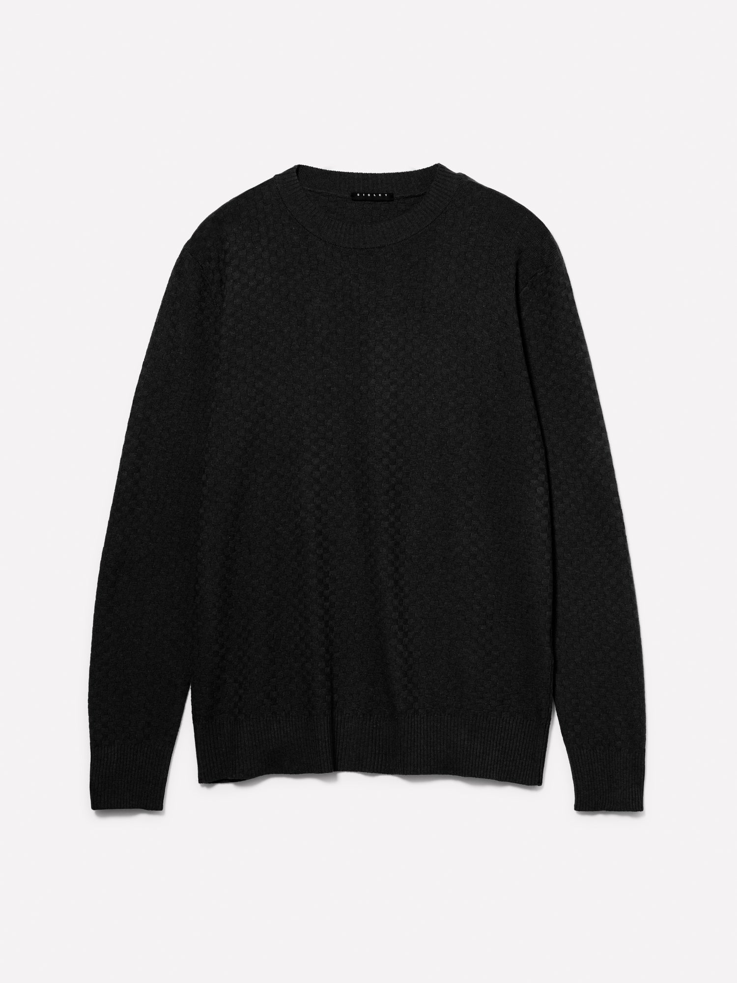 Magliao scuro girocollo da uomo nero | Sisley Outlet
