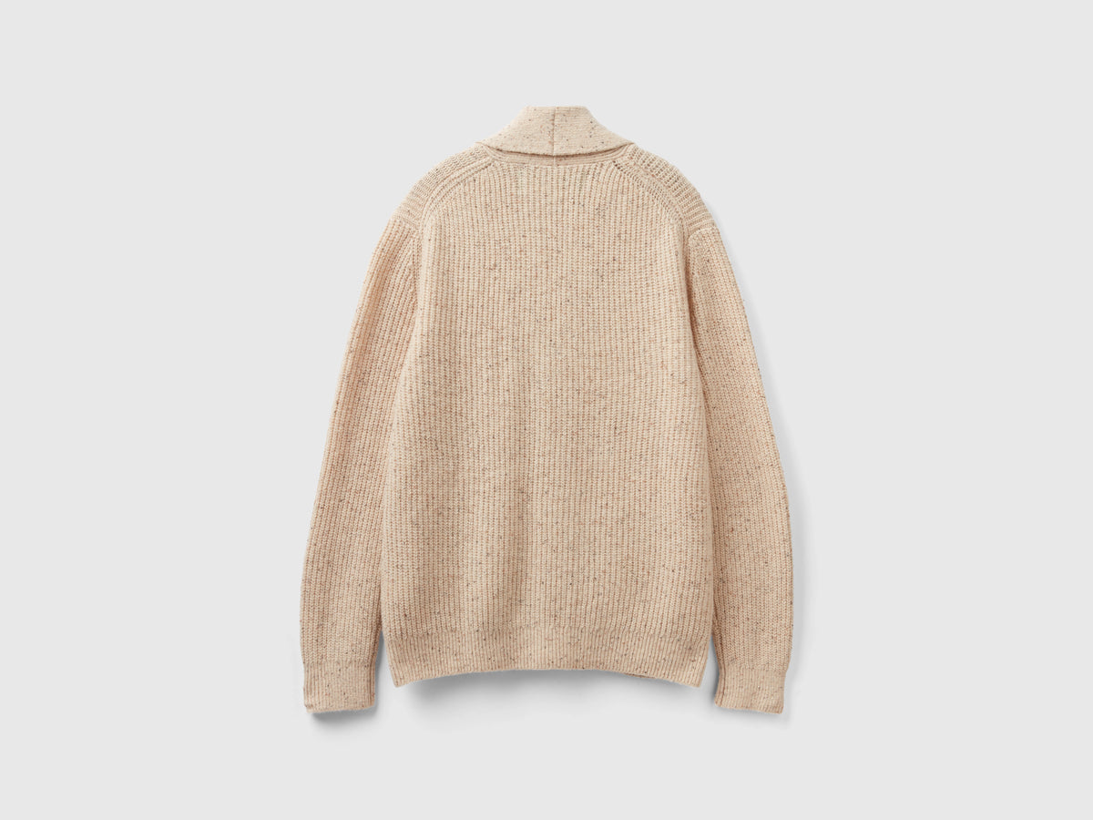 Cardigan in misto lana con tasche