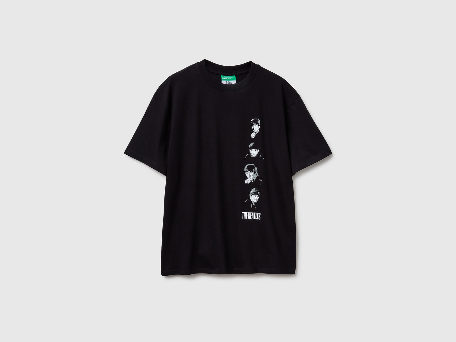 T-shirt The Beatles in cotone da uomo nero | Benetton Outlet