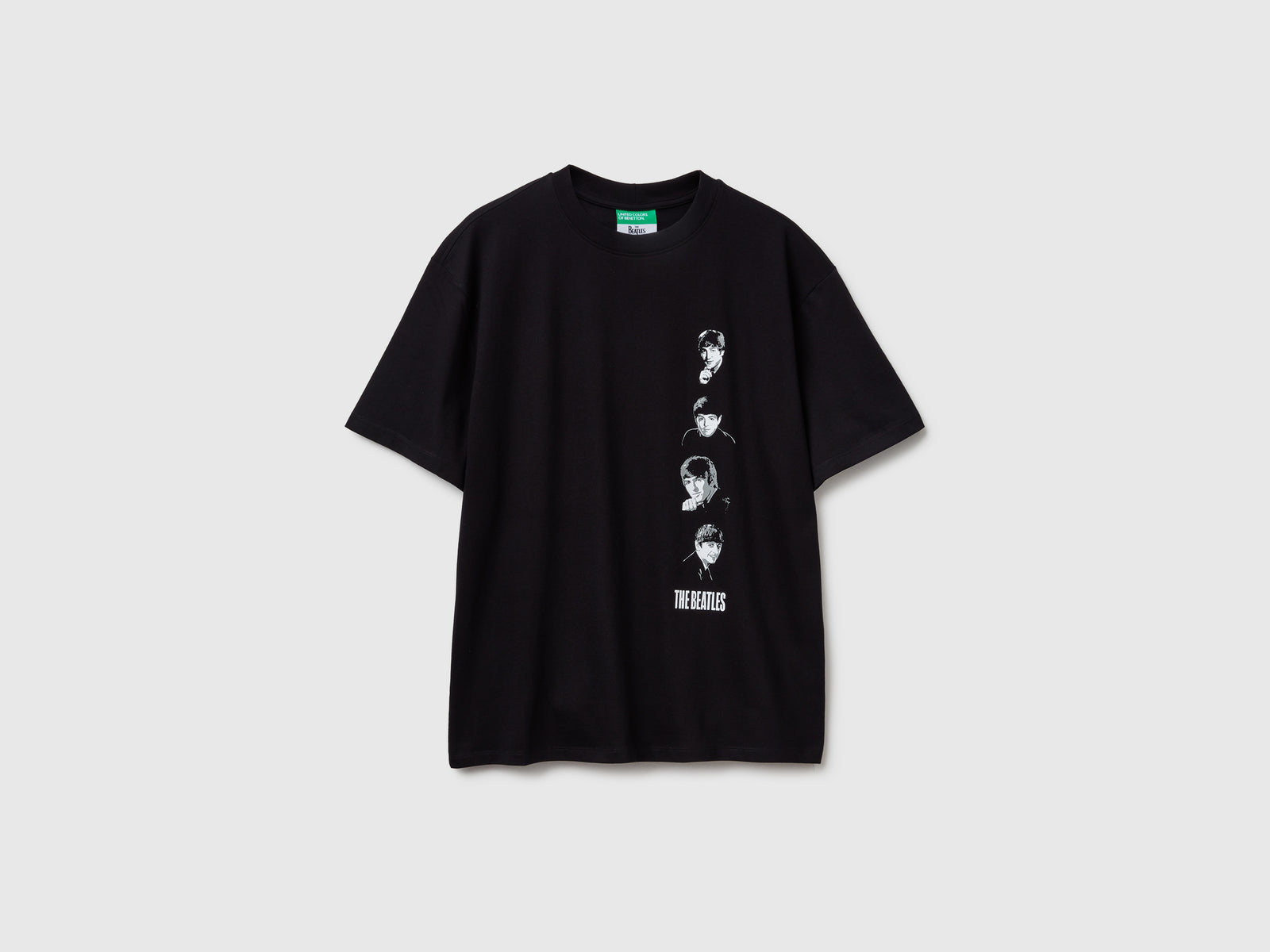 T-shirt The Beatles in cotone da uomo nero | Benetton Outlet