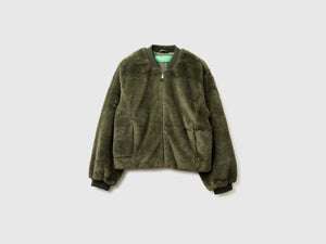 Bomber in pelliccetta sintetica