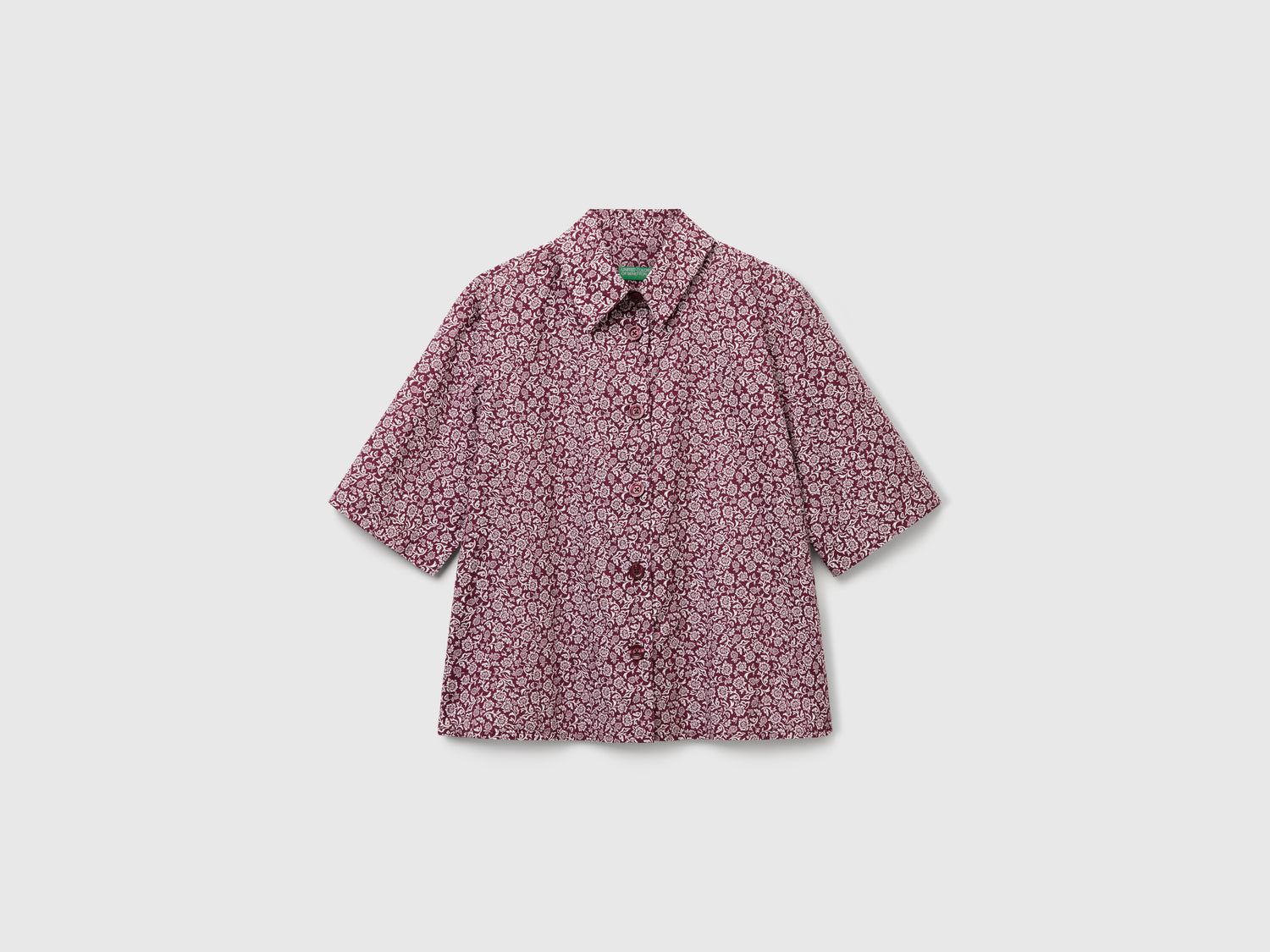 Camicia fantasia a manica corta da donna multi-color | Benetton Outlet