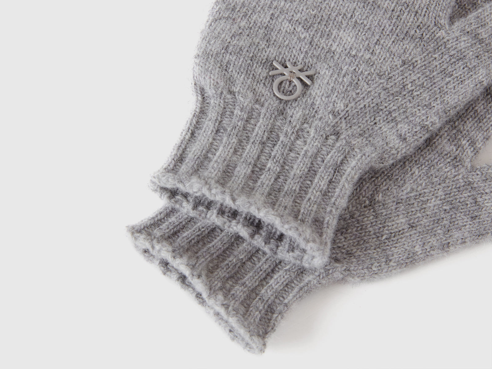 Guanti in misto lana da bambino grigio chiaro 3 | Benetton Outlet