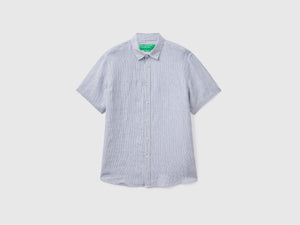 Camicia a manica corta 100% lino