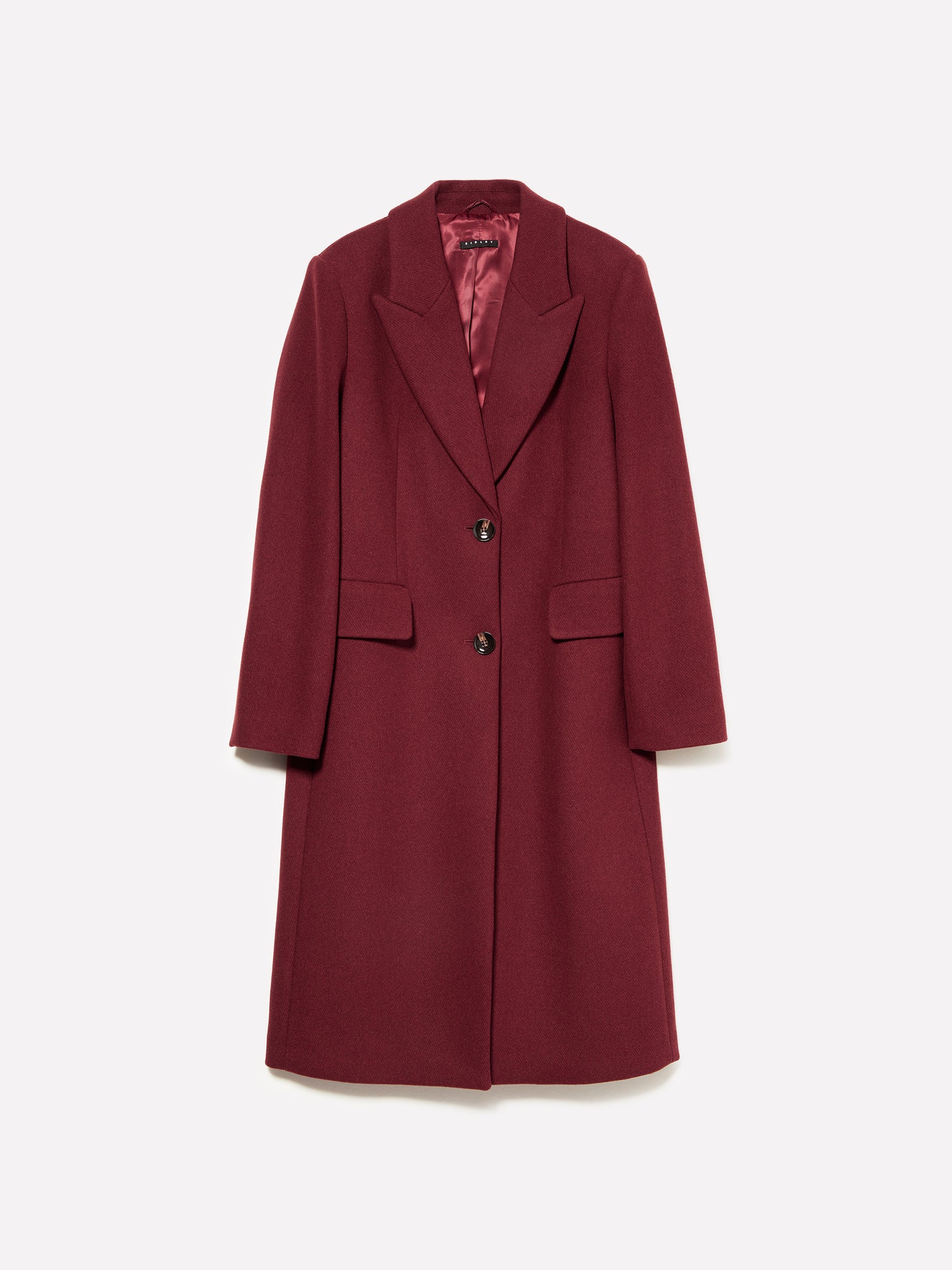 Cappotto monopetto mattone da donna rosso | Sisley Outlet