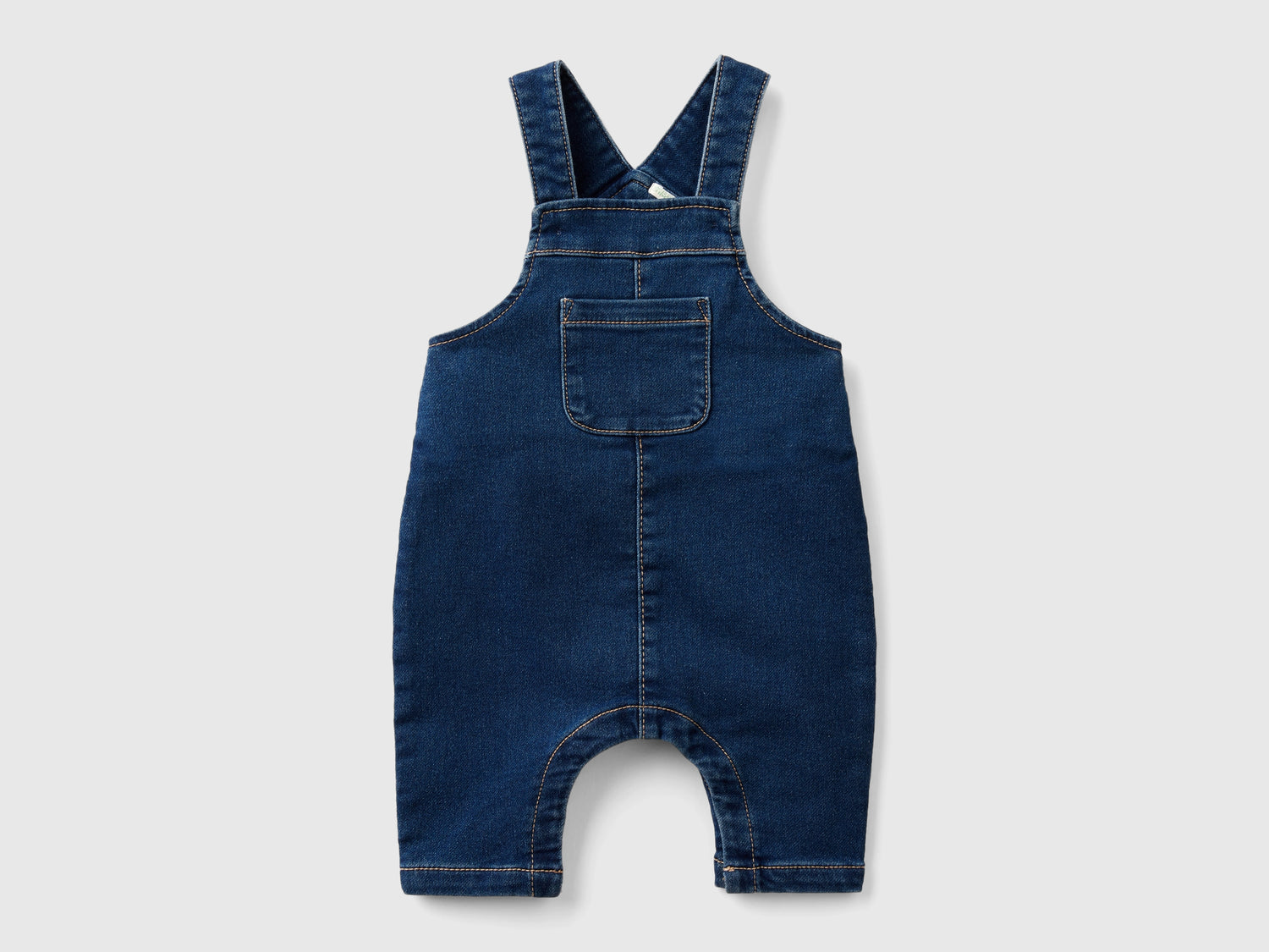 Salopette effetto denim baggy fit da neonato blu | Benetton Outlet