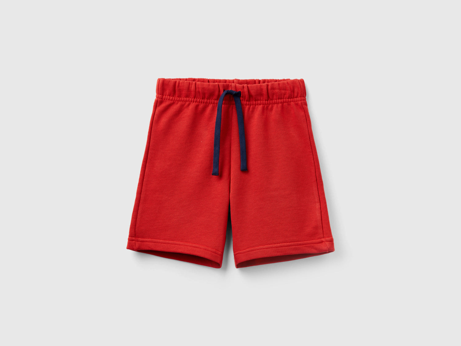 Bermuda in felpa 100% cotone bio da bimbo rosso mattone | Benetton Outlet