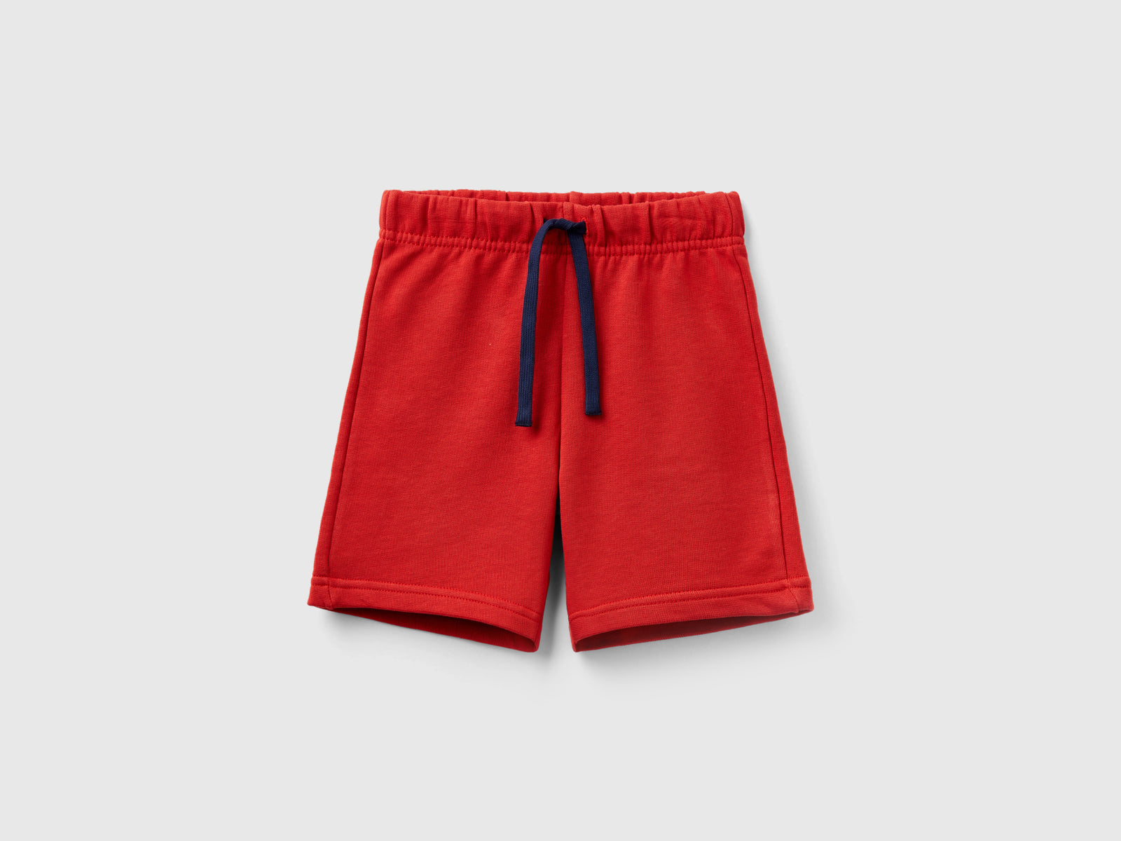 Bermuda in felpa 100% cotone bio da bimbo rosso mattone | Benetton Outlet