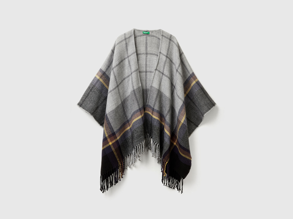 Mantella a quadri jacquard