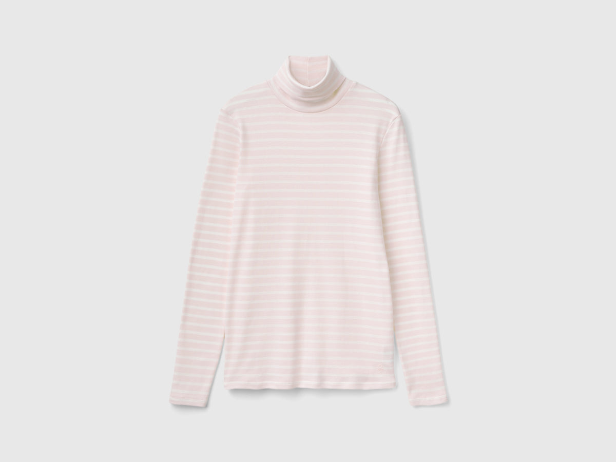 T-shirt lupetto a righe