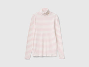 T-shirt lupetto a righe