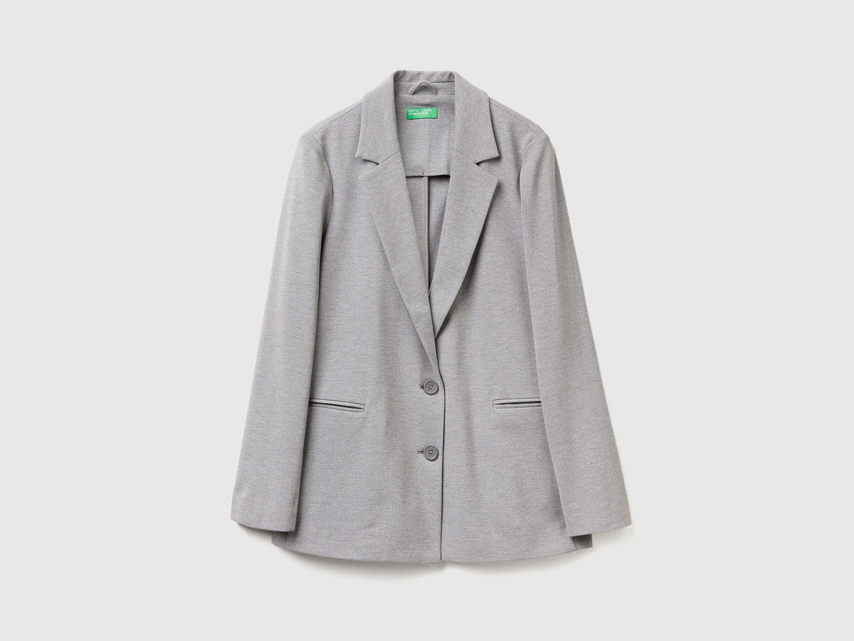 Blazer in misto viscosa stretch