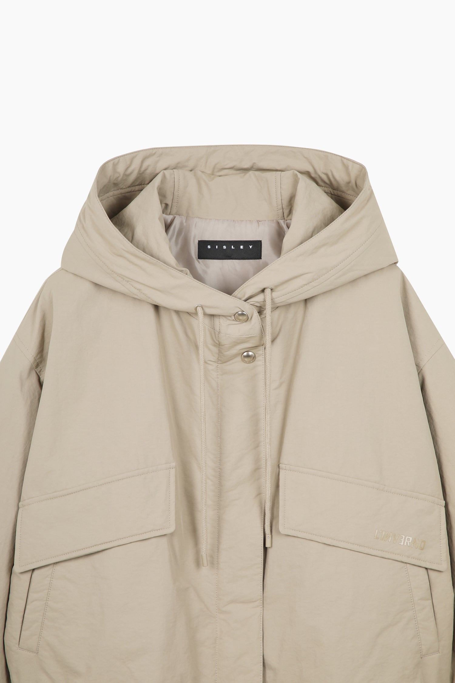 Giubbotto over con cappuccio da donna beige 3 | Sisley Outlet