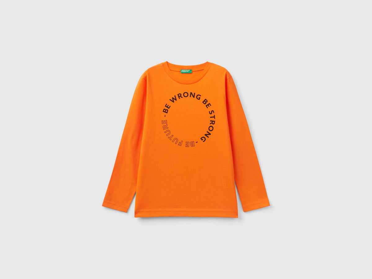 T-shirt manica lunga in caldo cotone