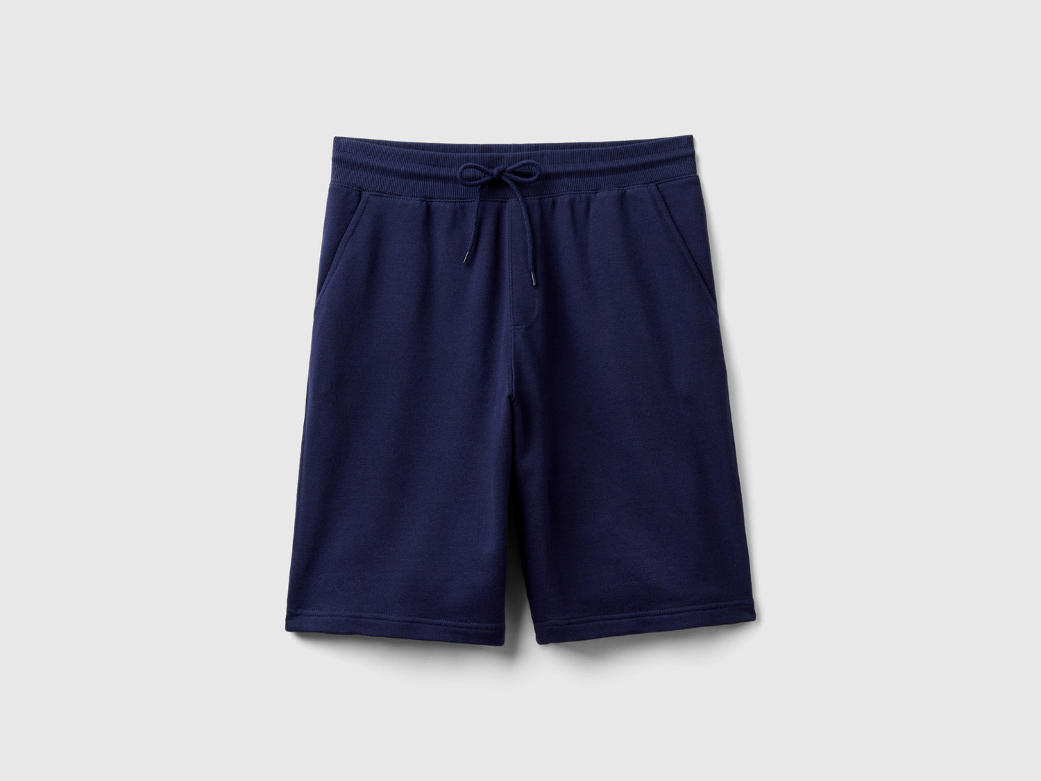 Bermuda in felpa 100% cotone da uomo blu scuro | Benetton Outlet