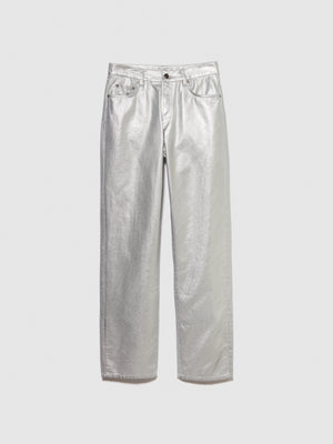 Jeans boyfriend metallizzato