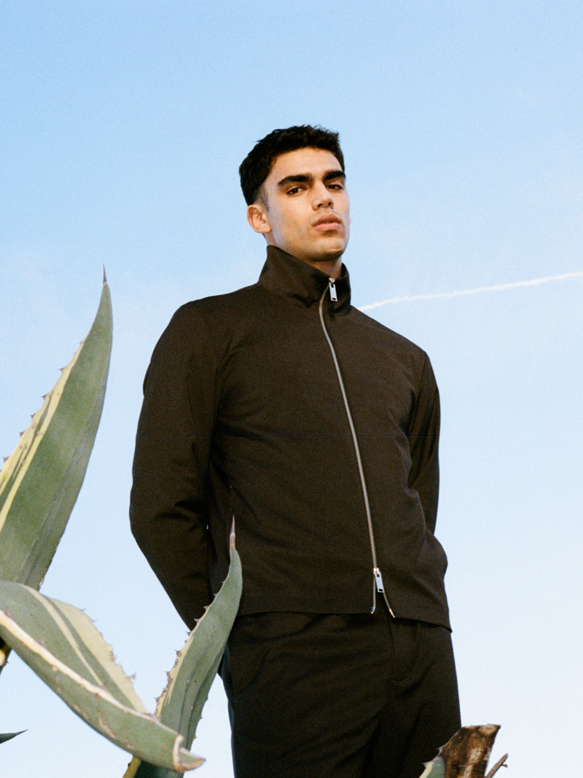 Giacca marrone con zip